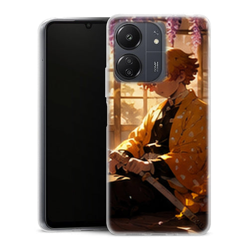 Coque Xiaomi Redmi 13C Zenitsu Agatsuma Interieur Lumiere Demon Slayer - MaCoquePerso