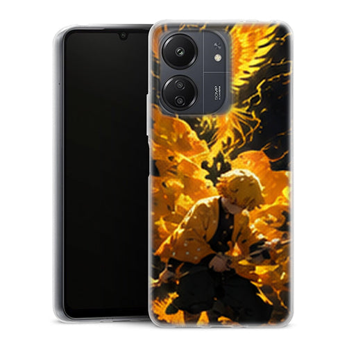Coque Xiaomi Redmi 13C Zenitsu Agatsuma Phoenix Foudre Demon Slayer - MaCoquePerso
