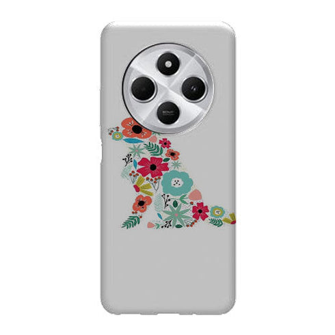 Coque Xiaomi Redmi 14C Border Collie floral | Housse silicone, antichocs, protection optimale - Motif floral et Chien