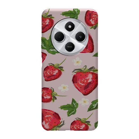 Coque Xiaomi Redmi 14C Botanique aux fraises | Housse silicone, antichocs, protection optimale - Motif floral Potager