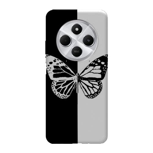 Coque Xiaomi Redmi 14C Butterfly Noir et Blanc