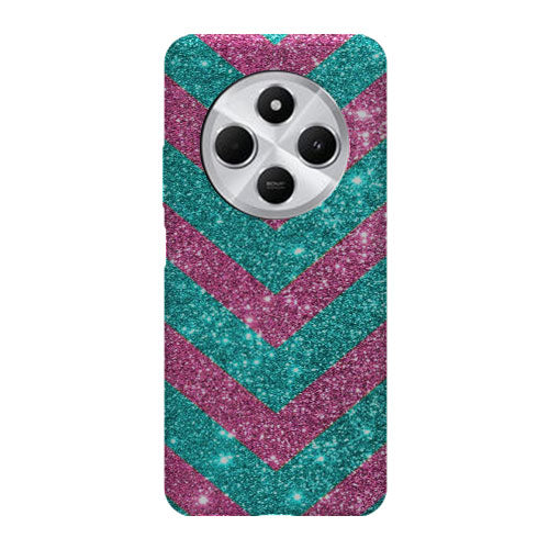 Coque pour Xiaomi Redmi 14C Chevrons Strass Violet Rose