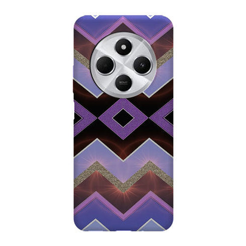 Coque pour Xiaomi Redmi 14C Chevrons Azteque Violet
