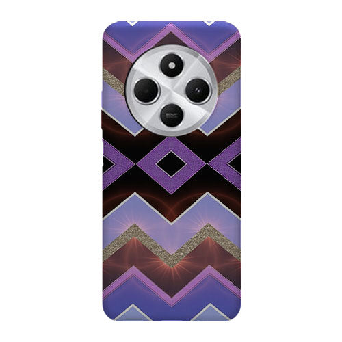 Coque pour Xiaomi Redmi 14C Chevrons Azteque Violet