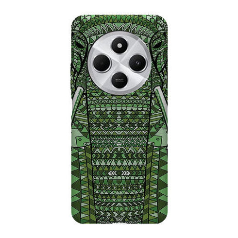 Coque Xiaomi Redmi 14C Elephant Vert Azteque