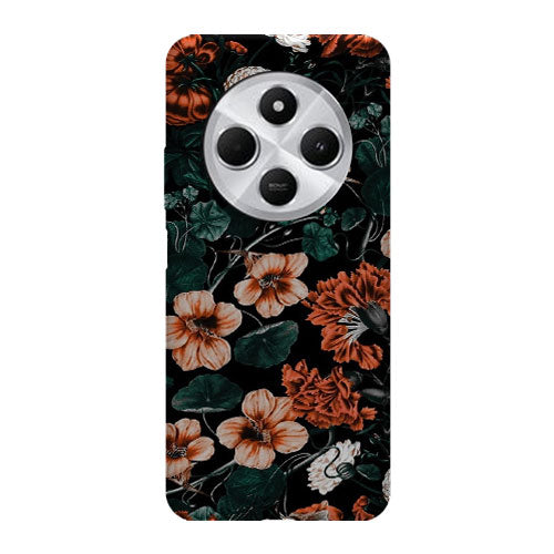 Coque Xiaomi Redmi 14C Foret de nuit XVII | Housse silicone, antichocs, protection optimale - Motif floral
