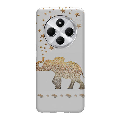 Coque Xiaomi Redmi 14C Gatsby gold glitter elephant