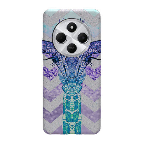 Coque Xiaomi Redmi 14C Glitter Girafe Bleu