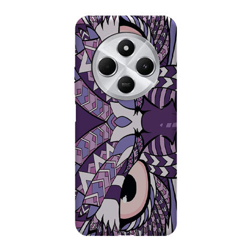 Coque Xiaomi Redmi 14C Hibou violet Azteque