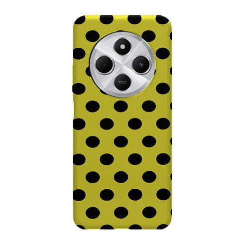 Coque pour Xiaomi Redmi 14C Jaune à Pois Noirs