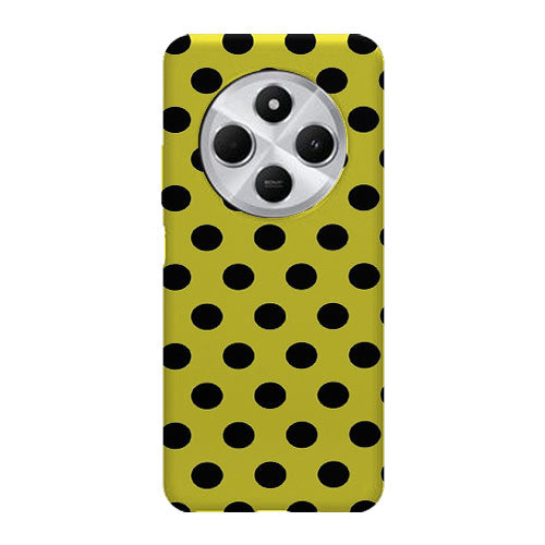 Coque pour Xiaomi Redmi 14C Jaune à Pois Noirs