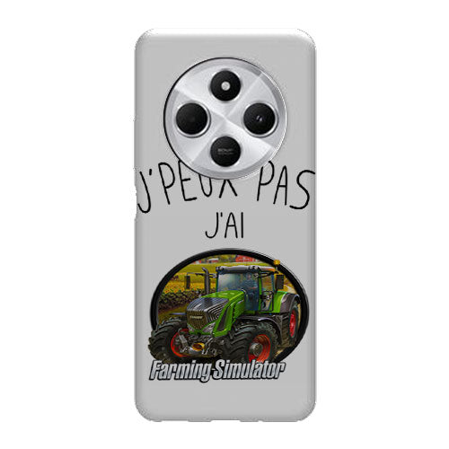 Coque Xiaomi Redmi 14C Je Peux pas j'ai Farming Simulator | Housse silicone, Protection optimale - Motif Jeux video Gaming