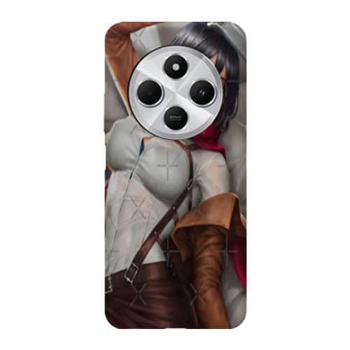 Coque Xiaomi Redmi 14C Mikasa Attack on Titan filles sexy beau cul
