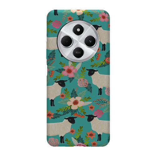 Coque Xiaomi Redmi 14C Motif Floral de sanctuaire de ferme de moutons | Housse silicone, antichocs, protection optimale - Motif floral