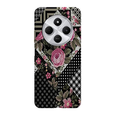 Coque Xiaomi Redmi 14C Patchwork Floral | Housse silicone, antichocs, protection optimale - Motif floral