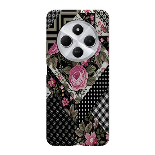 Coque Xiaomi Redmi 14C Patchwork Floral | Housse silicone, antichocs, protection optimale - Motif floral