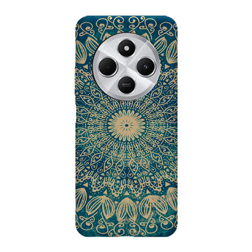 Coque pour Xiaomi Redmi 14C Blue organic boho mandala