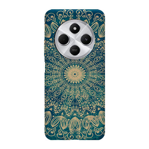 Coque pour Xiaomi Redmi 14C Blue organic boho mandala