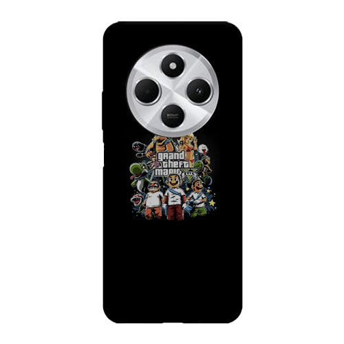 Coque Xiaomi Redmi 14C Grand Theft Mario | Housse silicone, Protection optimale - Motif Jeux video Gaming