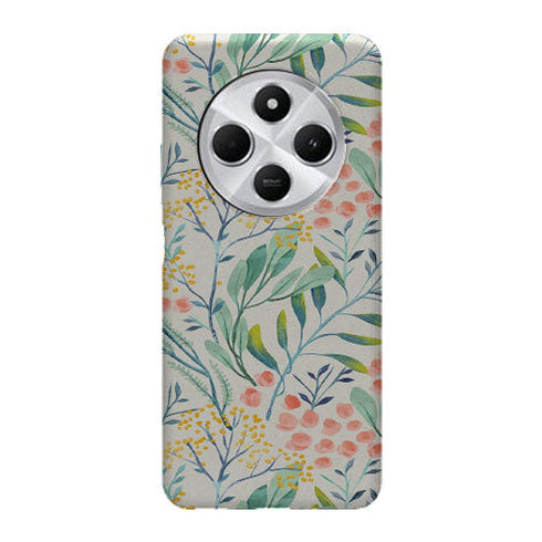 Coque Xiaomi Redmi 14C Jardin botanique | Housse silicone, antichocs, protection optimale - Motif floral