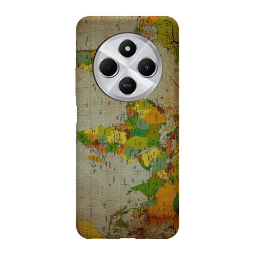 Coque Xiaomi Redmi 14C Mappemonde | Housse silicone, antichocs, protection optimale - Motif floral