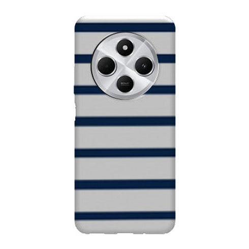 Coque pour Xiaomi Redmi 14C Bandes Mariniere Noires Blanches