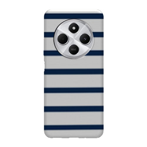 Coque pour Xiaomi Redmi 14C Bandes Mariniere Noires Blanches