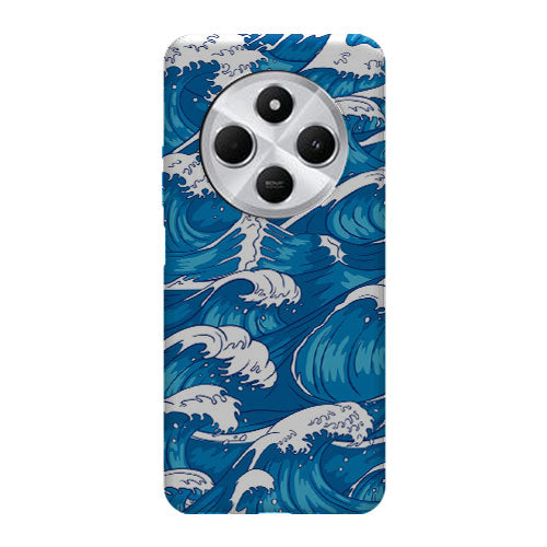 Coque Xiaomi Redmi 14C Storm Waves Seamless Pattern Ocean | Housse silicone, antichocs, protection optimale - Motif floral