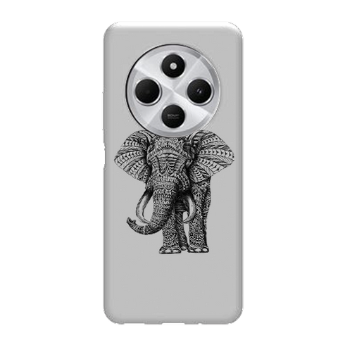 Noir dessin Blanc - elephant, coque antichocs pour smartphone Xiaomi Redmi 14C