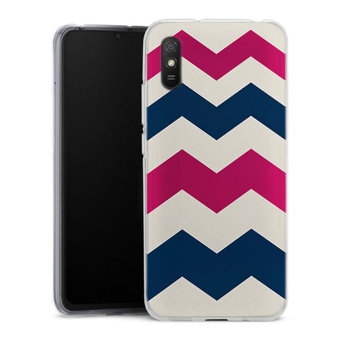 Coque pour Xiaomi Redmi 9A Zig Zag Rose