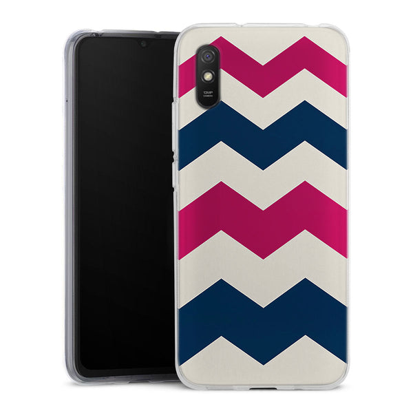 Coque pour Xiaomi Redmi 9A Zig Zag Rose