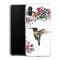 Coque Xiaomi Redmi 9A Colibri et fleurs aquarelle | Housse silicone, antichocs, protection optimale - Motif floral