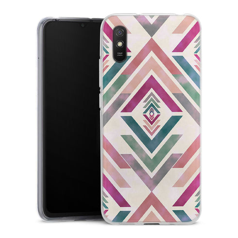 Coque pour Xiaomi Redmi 9A Fancy Diams azteque Rose