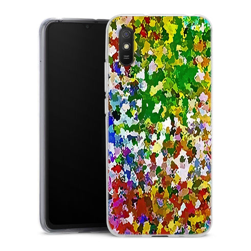 Coque Xiaomi Redmi 9A fleurs pour le printemps | Housse silicone, antichocs, protection optimale - Motif floral