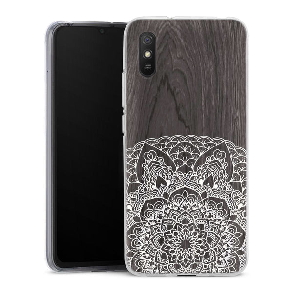 Coque pour Xiaomi Redmi 9A Floral Lacet Bois