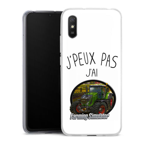 Coque Xiaomi Redmi 9A Je Peux pas j'ai Farming Simulator | Housse silicone, Protection optimale - Motif Jeux video Gaming
