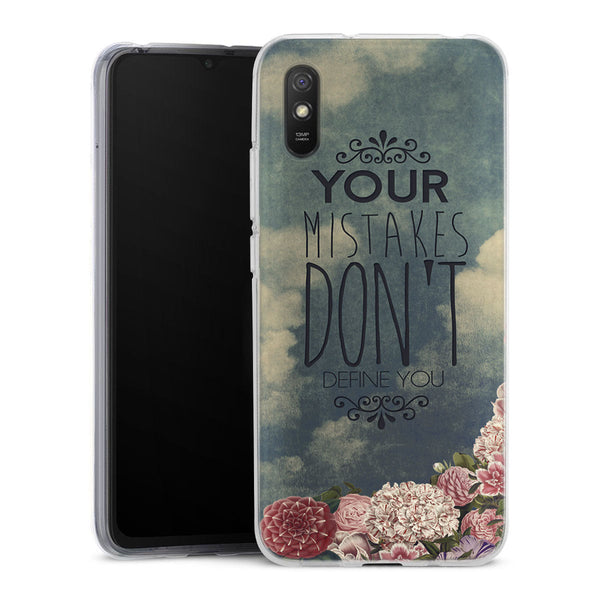 Coque Xiaomi Redmi 9A Mistakes | Housse silicone, antichocs, protection optimale - Motif floral