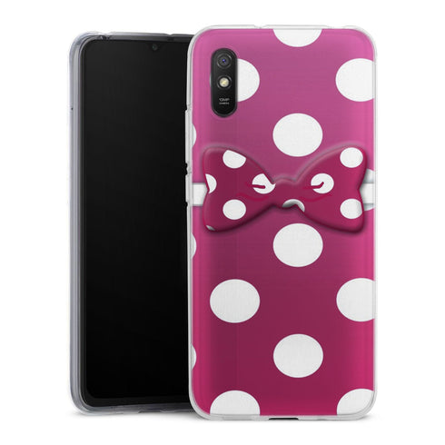 Coque pour Xiaomi Redmi 9A Minnie Noeud Rose