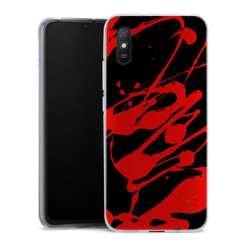 Coque pour Xiaomi Redmi 9A Paint Slpash Rouge