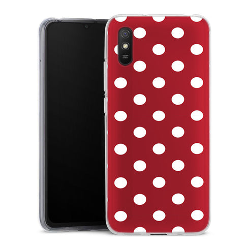 Coque pour Xiaomi Redmi 9A Rouge à Pois