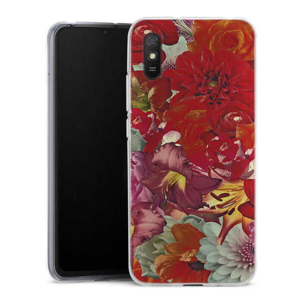 Coque Xiaomi Redmi 9A Rosses | Housse silicone, antichocs, protection optimale - Motif floral