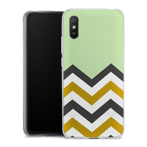 Coque Xiaomi Redmi 9A originale Zig Zag Menthe