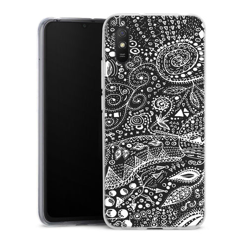Coque pour Xiaomi Redmi 9A Aztec bw handmade