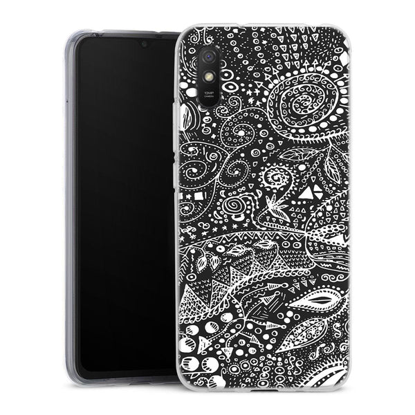 Coque pour Xiaomi Redmi 9A Aztec bw handmade
