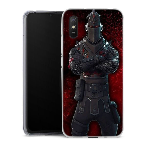 Coque Xiaomi Redmi 9A Chevalier noir Fortnite | Housse silicone, Protection optimale - Motif Jeux video Gaming