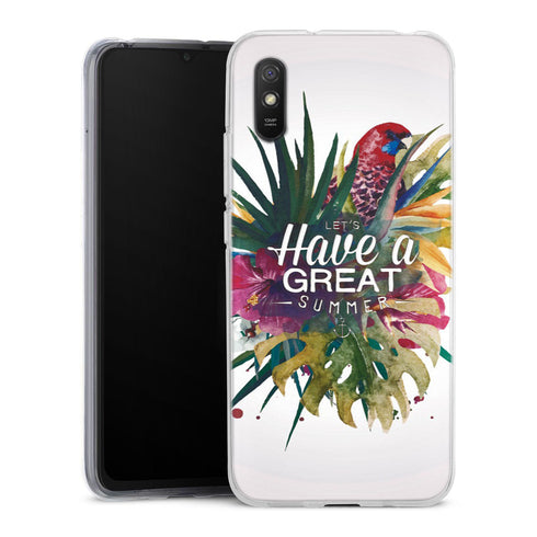Coque Xiaomi Redmi 9A Great Summer | Housse silicone, antichocs, protection optimale - Motif floral