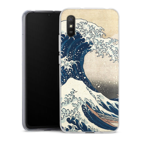 Coque Xiaomi Redmi 9A Kanagawa Wave | Housse silicone, antichocs, protection optimale - Motif floral