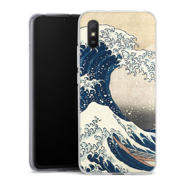 Coque Xiaomi Redmi 9A Kanagawa Wave | Housse silicone, antichocs, protection optimale - Motif floral