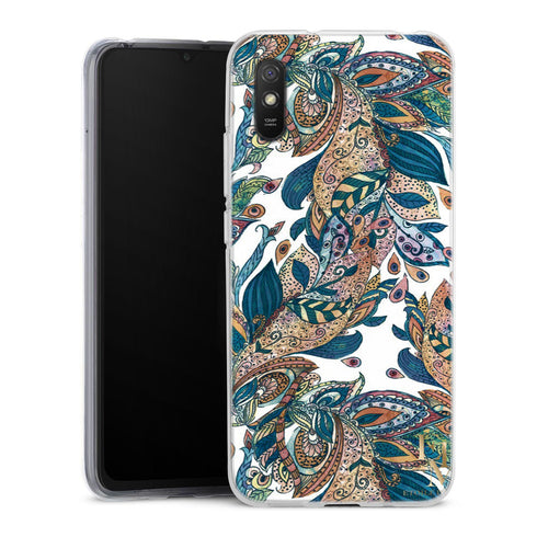 Coque Xiaomi Redmi 9A Leaf | Housse silicone, antichocs, protection optimale - Motif floral Feuille