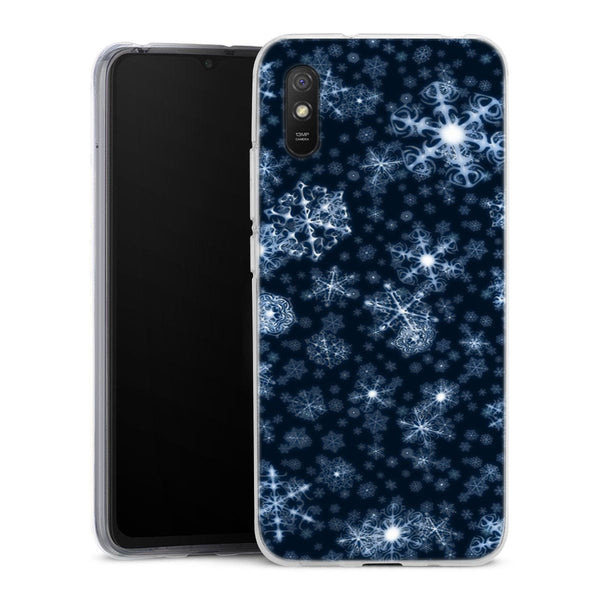 Coque Xiaomi Redmi 9A Let it Snow | Housse silicone, antichocs, protection optimale - Motif floral Neige